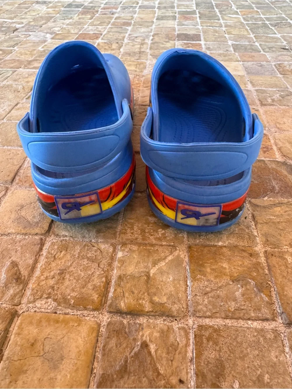 Kids Blue Slip-On Clogs with light